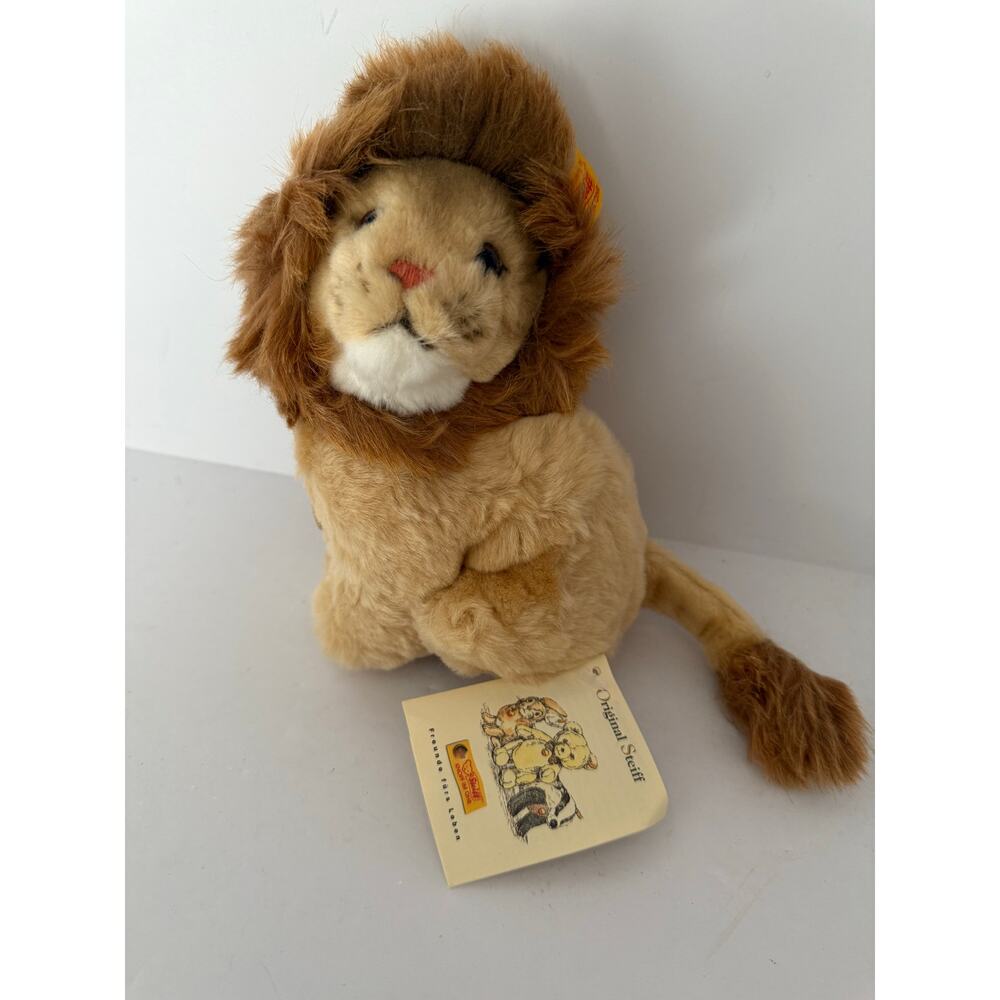 Steiff Lion SNUFFI with Tags Germany #077180 Plush Toy Stuffed Animal